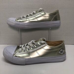 Le temps des cerises gold metallic sneakers